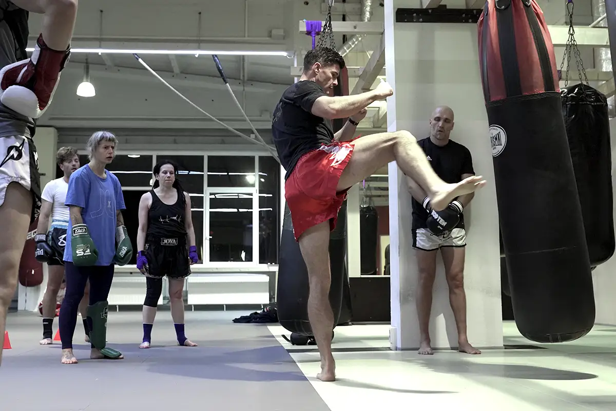 Ren&eacute; Szymoniak im Muay Thai Training